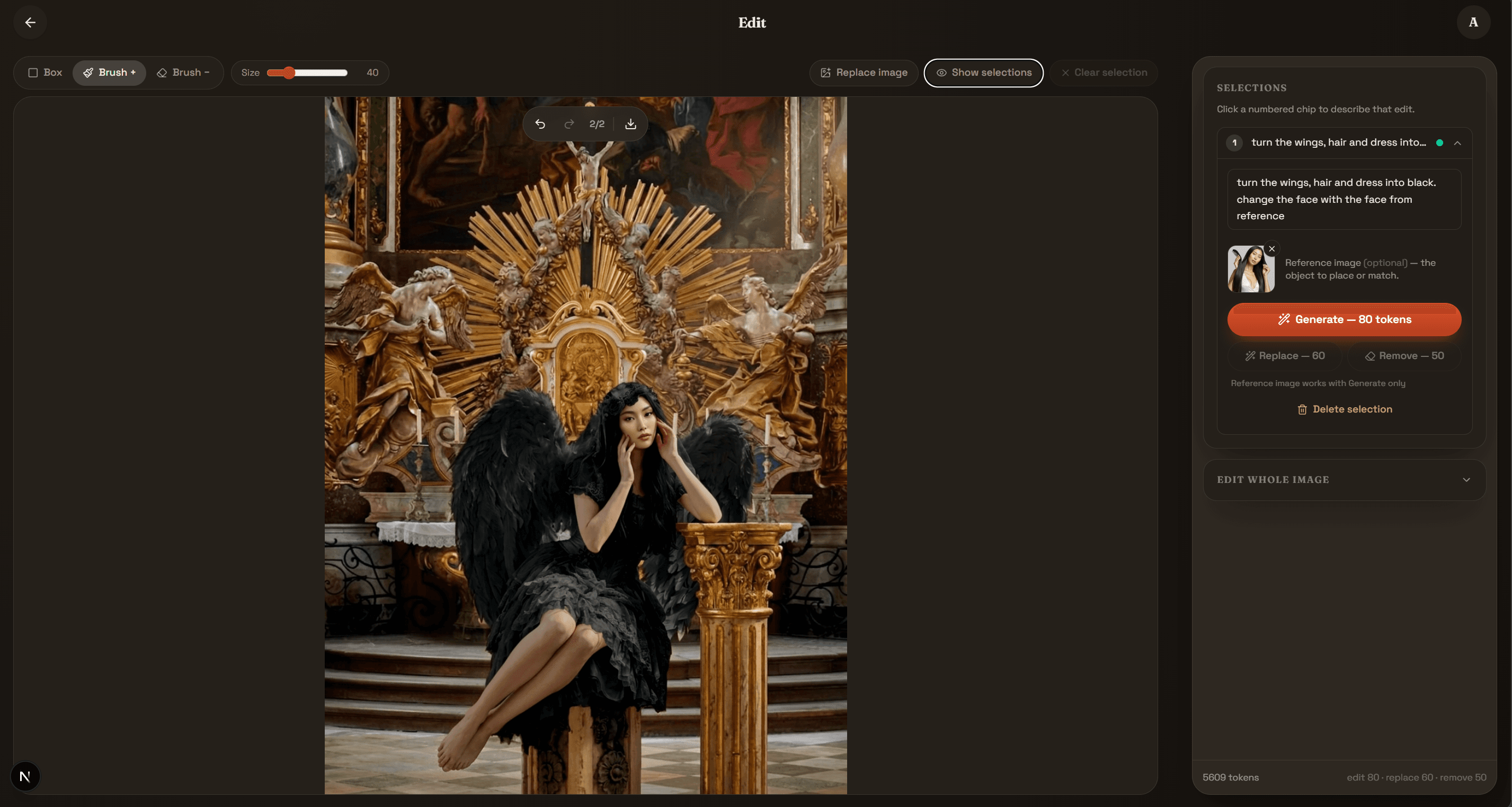 An image with a new object placed in Composia